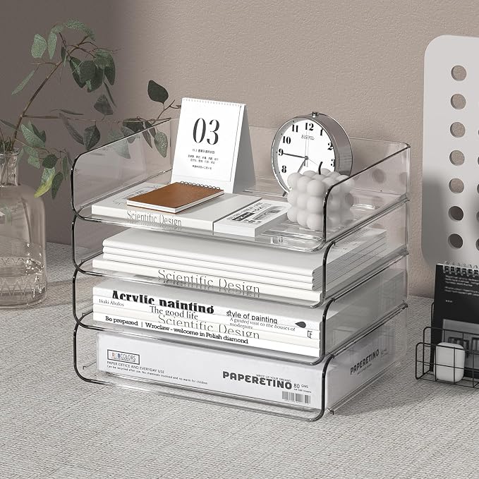 4-Tier Acrylic Paper Tray Organizer - Image 2