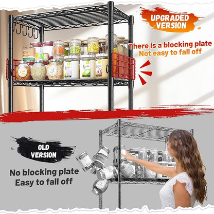 5 Tier Metal Shelving Unit Pantry Storage Shelves - Image 5