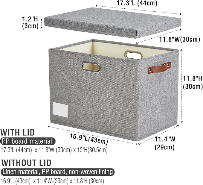 17" Large Collapsible Storage Bins - Image 3