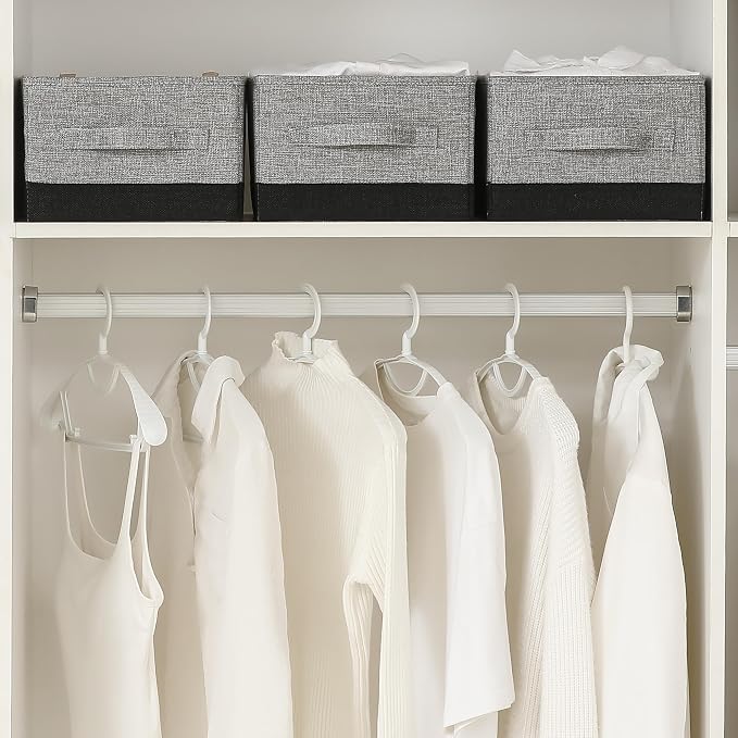linen closet organizers and storage, 3 Pack Large Storage Baskets, Clothing - Image 8