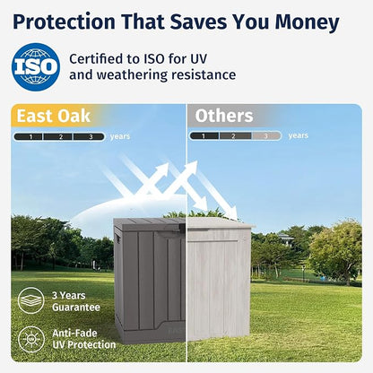 EAST OAK Outdoor Storage Box | 31 Gallon Deck Box Indoor and Outdoor Use | - Image 2