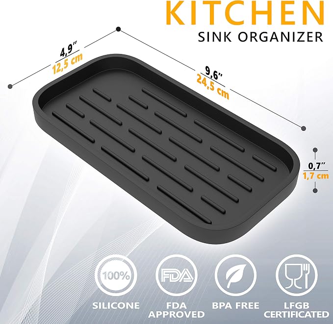 ZAPPOWARE Kitchen Sink Organizer | Silicone Sponge Holder - Image 3