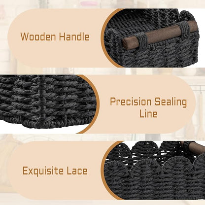 Storage Basket Wicker Baskets for Organizing Toilet Paper Storage Basket for - Image 2