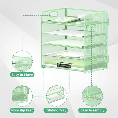 Supeasy 5 Trays Paper Organizer Letter Tray - Image 3