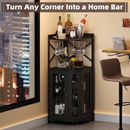 JKsmart Corner Bar Cabinet - Image 6