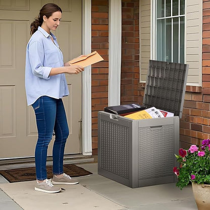30 Gallon Outdoor Storage Deck Box Waterproof, Garden Tool, Backyard Cushion - Image 8