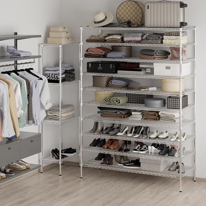 24" Deep x 60" Wide x 86" Height Wire Shelving Kit | 10-Tier | NSF Commercial - Image 4