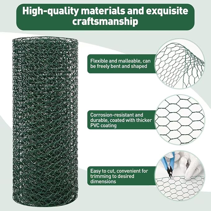 14"×118" Floral Wire Netting, Garden Fencing, Protect Poultry and Plant - Image 3