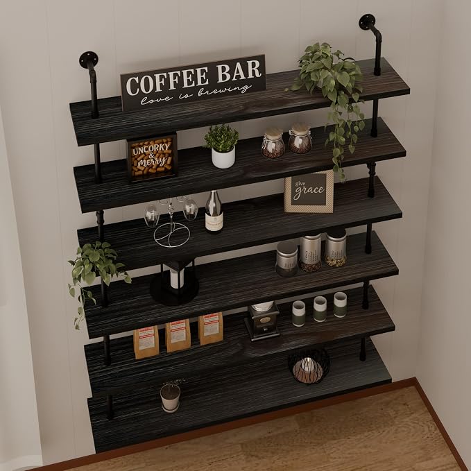 HDDFER 48 Inch Pipe Shelf Floating Shelves - Image 2