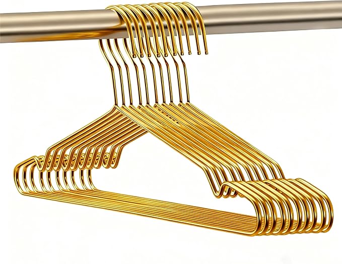 Gold Hangers for Clothes, Ultra Thin Metal Clothes Hangers Heavy Duty Coat by SeropyDirect