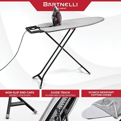 Bartnelli Extreme Stability Ironing Board 43x13 Upgraded Heavy-Duty Metal Frame - Image 3