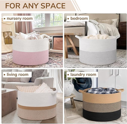INDRESSME 115L Extra Large Blanket Basket - Image 4