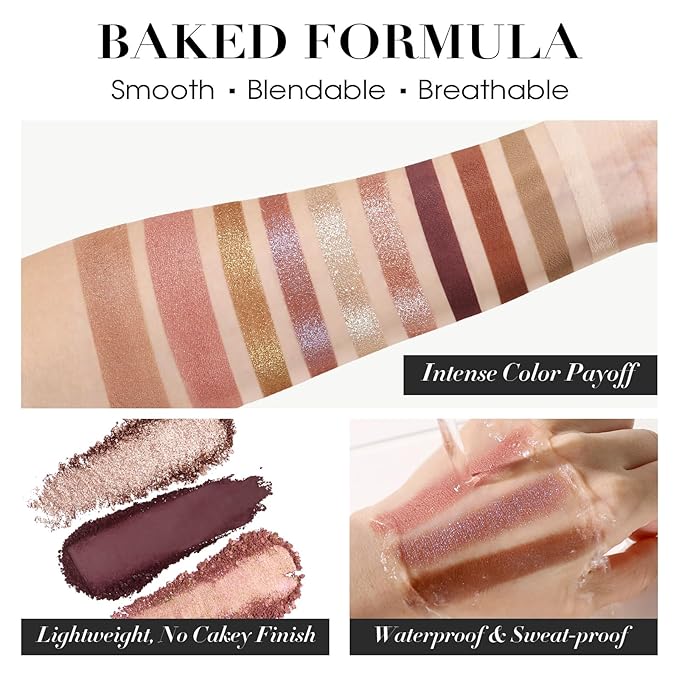 UCANBE All in One Baked Makeup Palette – Eyeshadow, Blush & Bronzer Face Kit - Image 3
