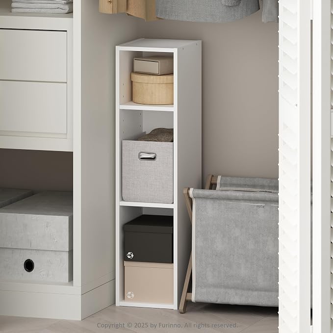 Furinno Reed 3-Tier Closet Organizers and Storage, Closet Organizer, Open Shelf by Furinno-FitsYourSpaceFitsYourBudget