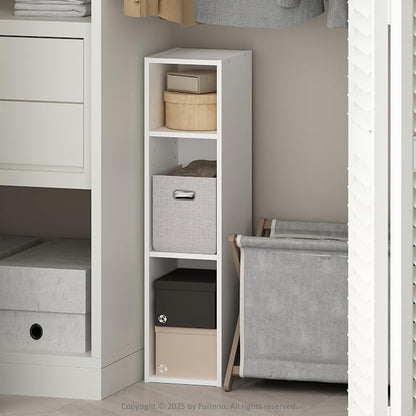 Furinno Reed 3-Tier Closet Organizers and Storage, Closet Organizer, Open Shelf by Furinno-FitsYourSpaceFitsYourBudget
