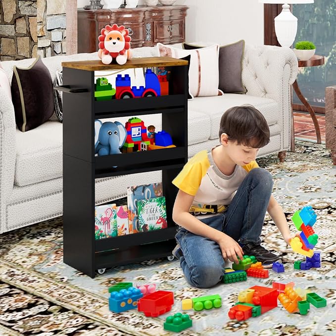 TEAMIX 4 Tier Slim Storage Cart - Image 7