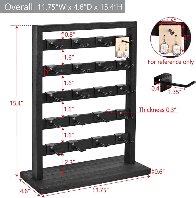 Ikee Design Wooden Jewelry Display Rack - Image 2
