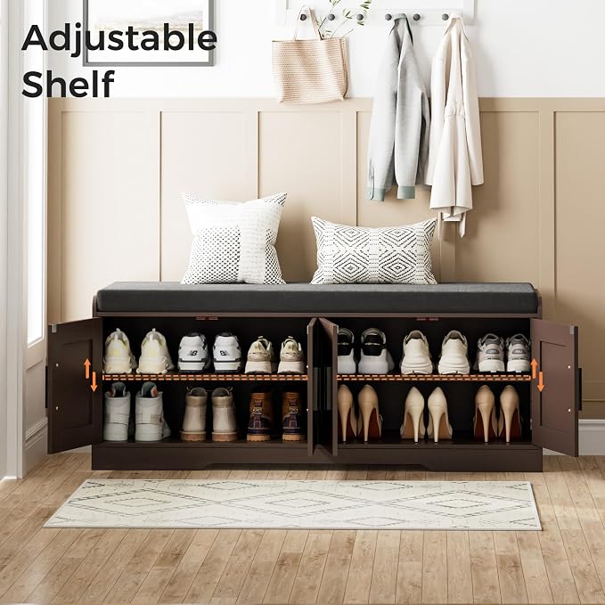 Homleke 2-Tier Storage Bench, Shoe Bench - Image 6