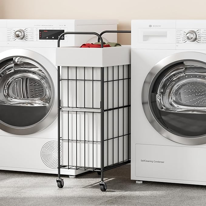 Slim Laundry Hamper, 60L Laundry Basket - Image 2