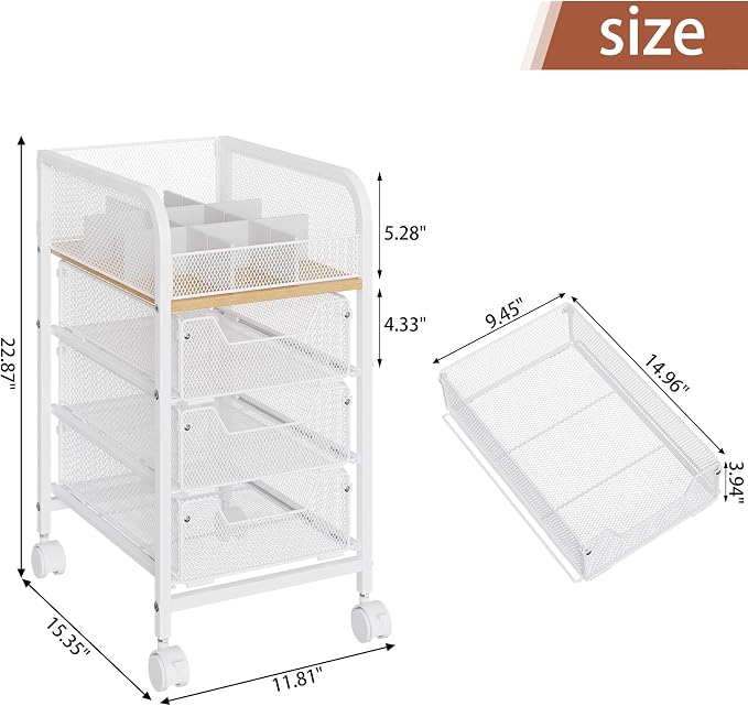 Rolling Makeup Cart Organizer - Image 5
