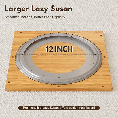 XIMN 360° Rotating Bamboo CD/DVD Shelf - Image 8