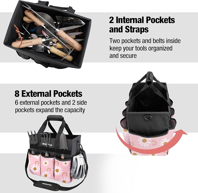 WORKPRO Garden Tool Bag Organizer, Heavy Duty Gardening Tote Bag - Image 4
