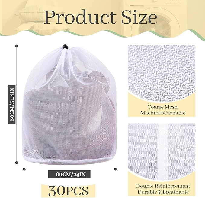 48 Pcs 24 * 32 Inches Fine Mesh Laundry Bag - Image 2