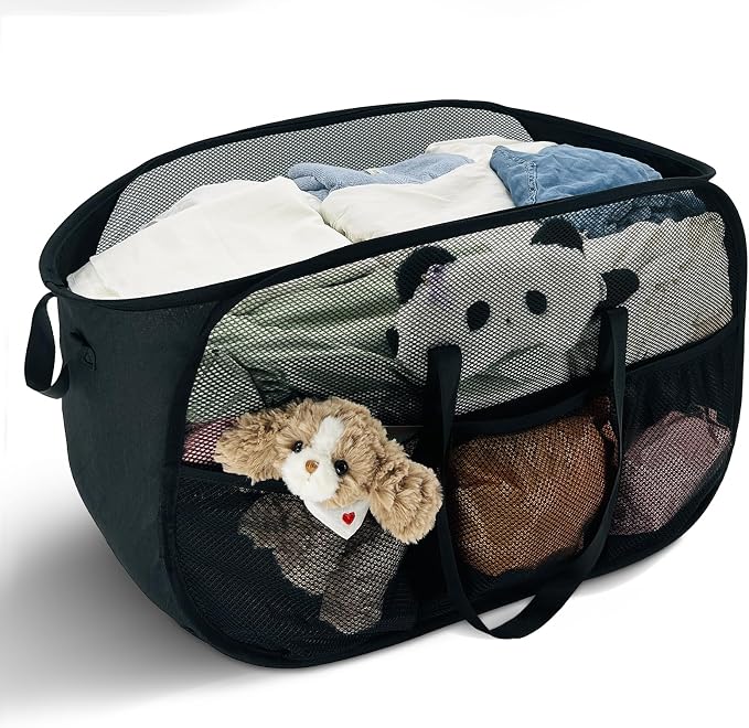 100L Extra Large Mesh Pop Up Hamper by NairSnow