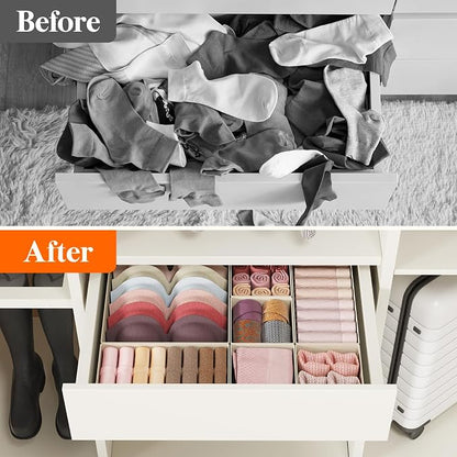 Lifewit 16 Pack Drawer Organizer, Dresser Underwear Drawer Organizer Bins - Image 7