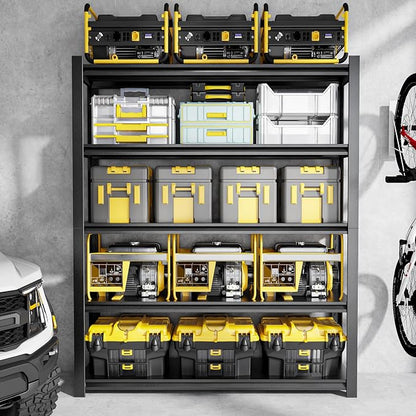 72" H Garage Shelving, 5-Tier Heavy Duty Shelving Unit, 3000LBS Adjustable - Image 4