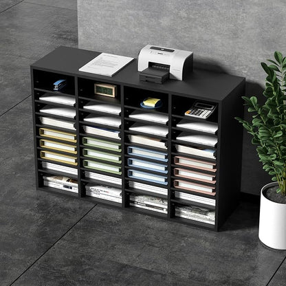 VEVOR Wood Literature Organizer, 36 Compartments, Mailboxes Slot - Image 2