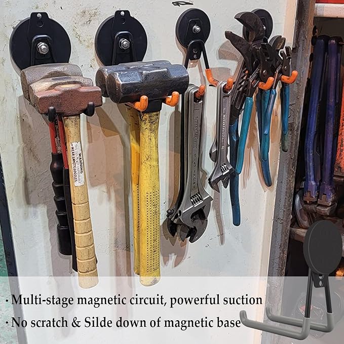 ULIBERMAGNET Magnetic Garage Hook, Cordless Drill Hooks Heavy Duty, Power Tool - Image 3