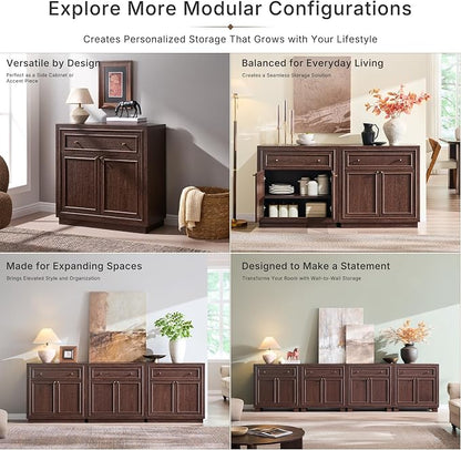 ACCOHOHO Modern Farmhouse Buffet Cabinet, 94.5" Sideboard Credenza, Modular - Image 3