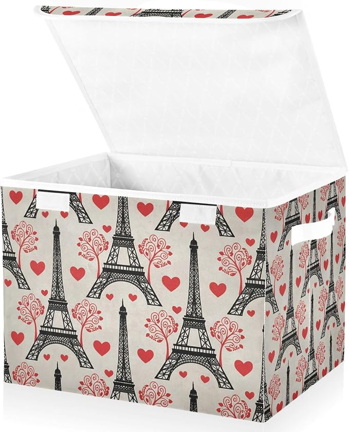 Eiffel Tower Foldable Lidded Storage Box by Unknown
