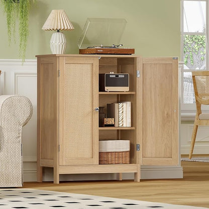 Iwell Storage Cabinet, Rattan Cabinet - Image 2