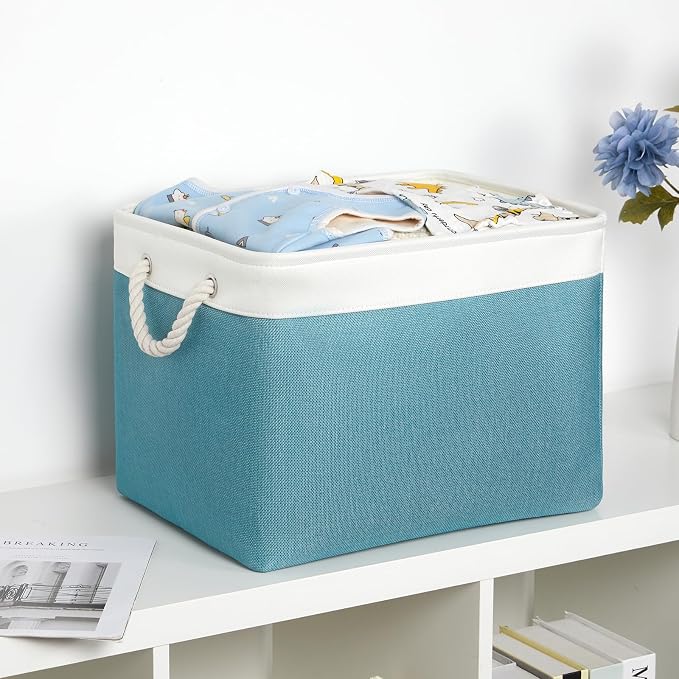 Bidtakay Large Storage Baskets for Shelves 3 Pack 16x11.8x11.8 Inch Storage - Image 5