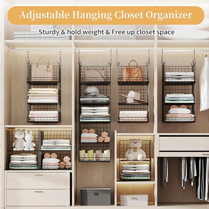 Yuyetuyo 5 Tier Closet Hanging Organizer and Storage Separable Hanging Closet - Image 7