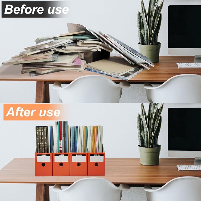 Limitliho 2 Pack Orange-red Magazine Storage Boxes - Image 6