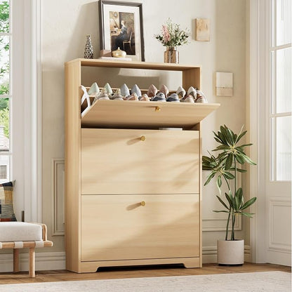 Nicetree Shoe Storage Cabinet, Slim Shoe Cabinet, Hidden Shoe Rack Cabinet by Nicetree