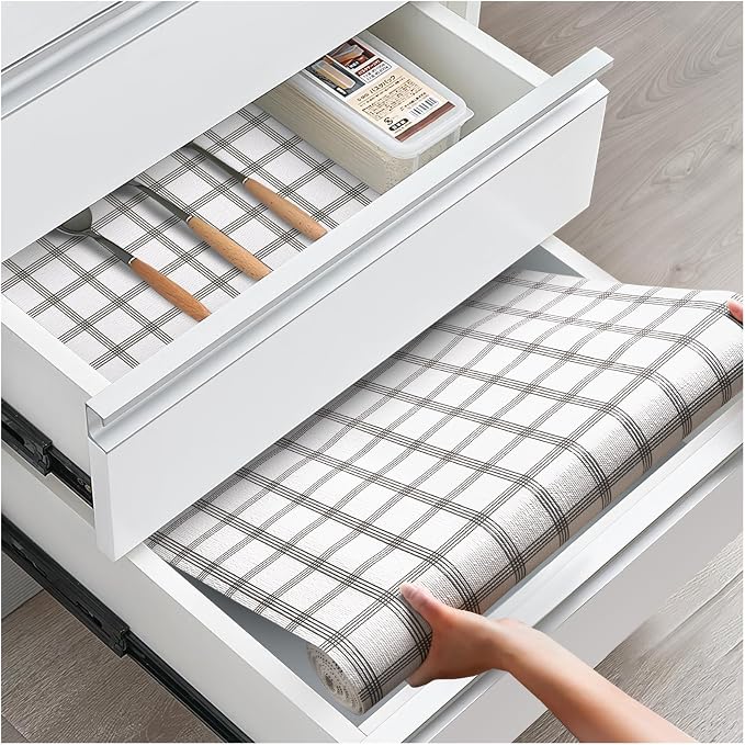 Drawer and Shelf Liner, Non-Slip Kitchen Cabinet Liners Non-Adhesive Thick by ALIUNI