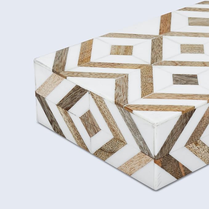 Handicrafts Home White Decorative Storage Box - Image 6