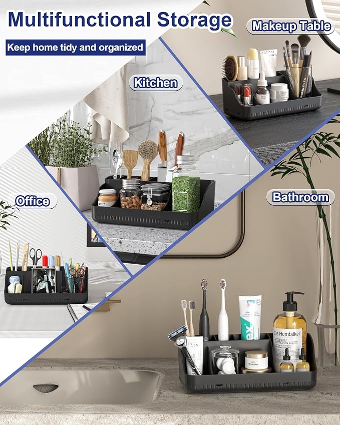 Bathroom Counter Organizer and Storage, 7 Slots Detachable Toothbrush Holders - Image 5