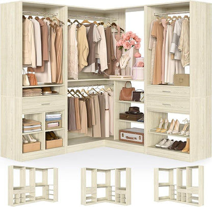 Unikito 86" Corner Closet System, Modular Closets Organizer by Unikito