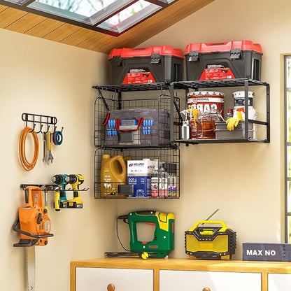 ThreeHio Garage Shelf Wall Mounted - Image 2