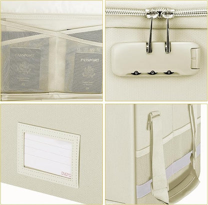 ENGPOW File Box with Lock, Fireproof Document Box with Zipper Lid, Collapsible - Image 8