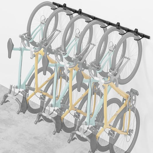monTEK Enhanced Garage Bike Rack, Adjustable 6 Bike Hangers by monTEK