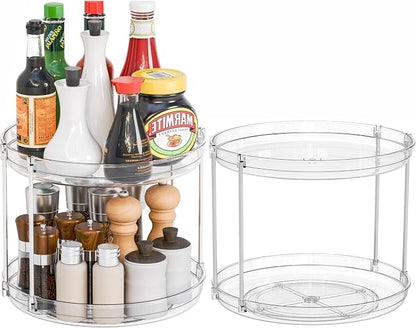 2 Pack 2 Tier Lazy Susan Spice Rack by SuoxingStorage