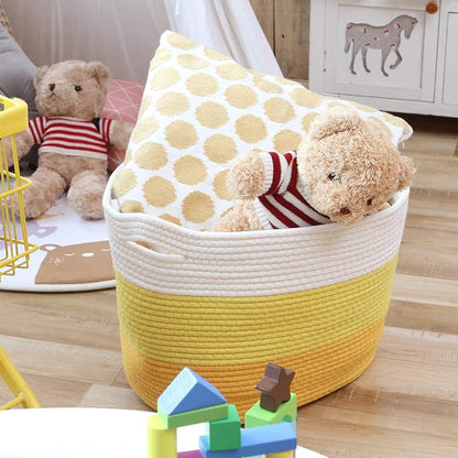 Sea Team Oval Large Cotton Rope Woven Storage Basket - Image 3