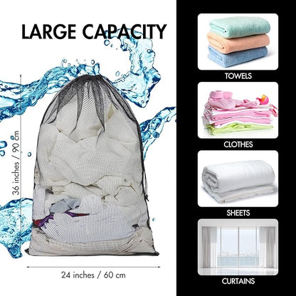 Berlune Large Mesh Laundry Bags, 24 x 36 Inch Bulk Wash Set - Image 3