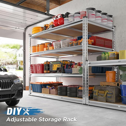 REIBII Garage Shelving, 4 Tier Storage Shelves Load 2550LBS, Adjustable Garage - Image 6